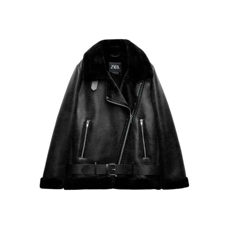 ZARA ZW Series Jackets Coats Women's Black-0