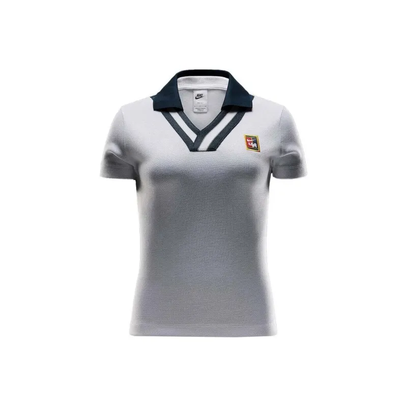 Nike X Yoon Women's Short Sleeve Polo White/Armory Navy-0