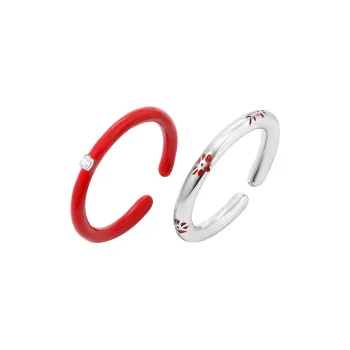 Narcii White Gold Plated Copper Rings Women's