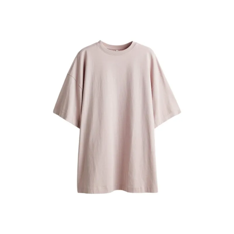H&M T Shirt Women's Light Gray Pink-0