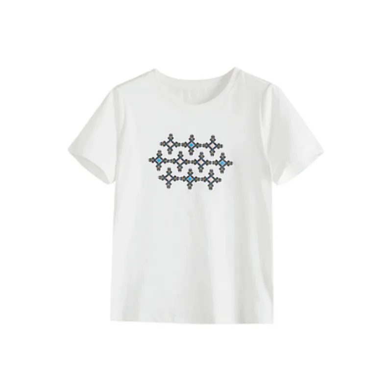LUYOUYE Regular T Shirt Women's White-0