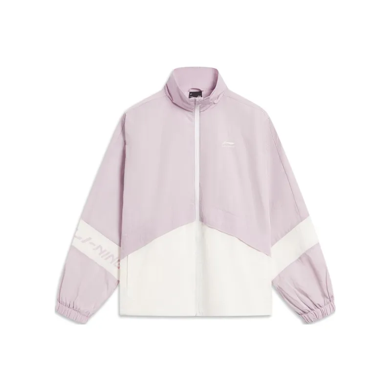 LiNing Sports Fashion Collection Jackets Coats Women's Silk Purple/Ivory-0
