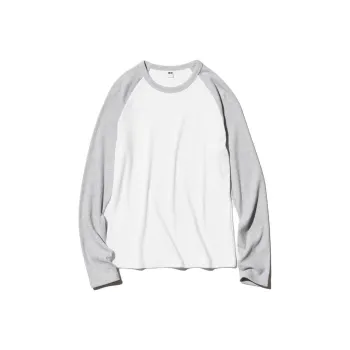 UNIQLO Raglan Sleeve T Shirt Women's Light Gray