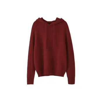 Fstudio Fall And Winter Korean Style Hooded Design Solid Color Inner Layer Wool Sweaters Women's