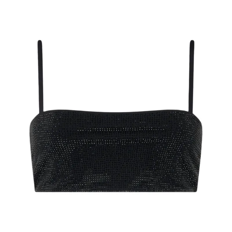 MC2 SAINT BARTHELEMY Strapless Top Women's Black-0