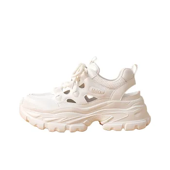 LINGPAO Breathable Low Top Chunky Sneakers Women's