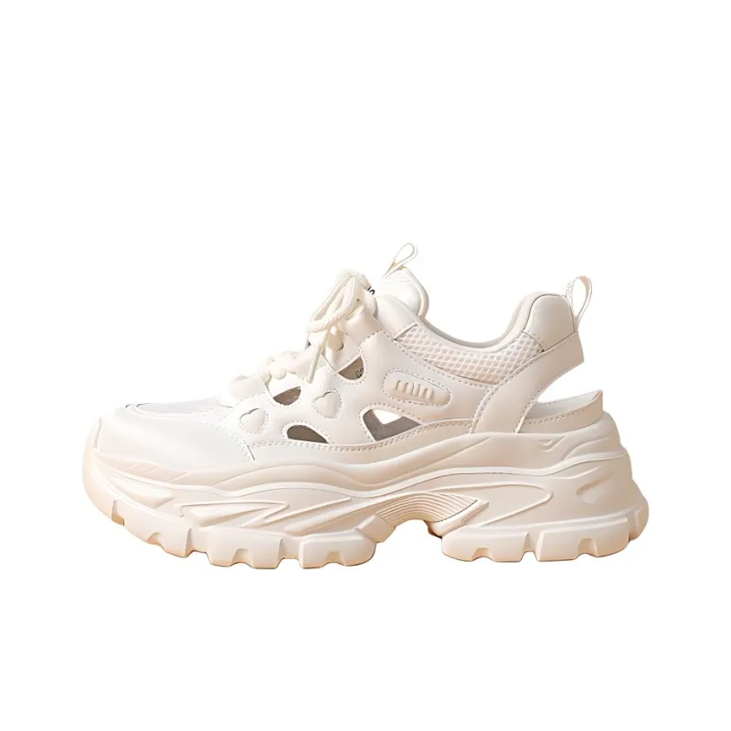 LINGPAO Breathable Low Top Chunky Sneakers Women's-0