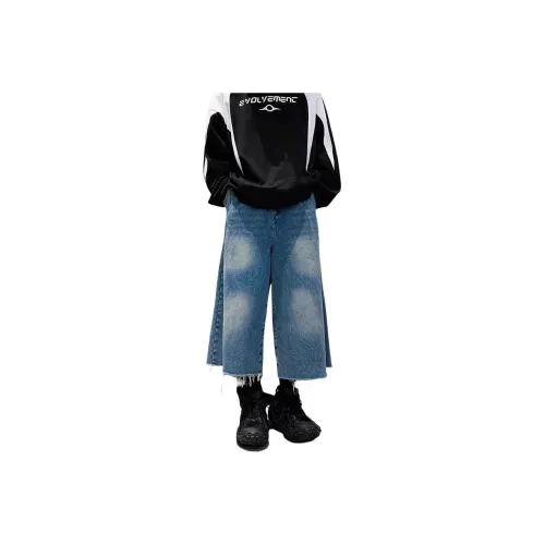 KVIV Denim Shorts Men Blue 