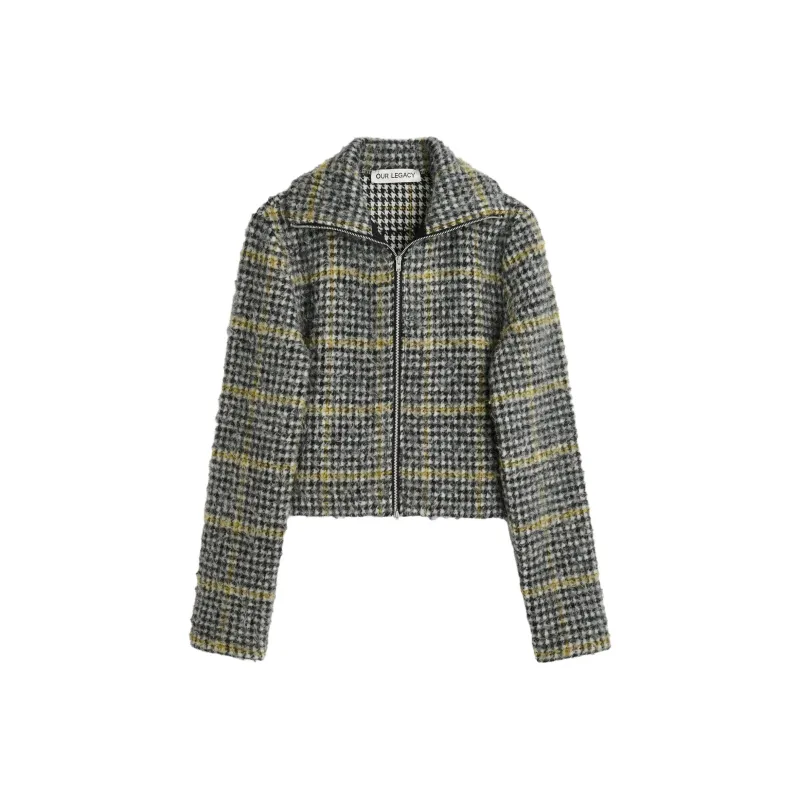 OUR LEGACY Houndstooth-pattern Brushed-knit Jacket-0