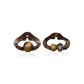 Coffee Bead+Rhinestone Cloud Small Claw Clip