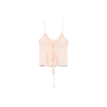 Chloé Ruffled Spaghetti Strap Top