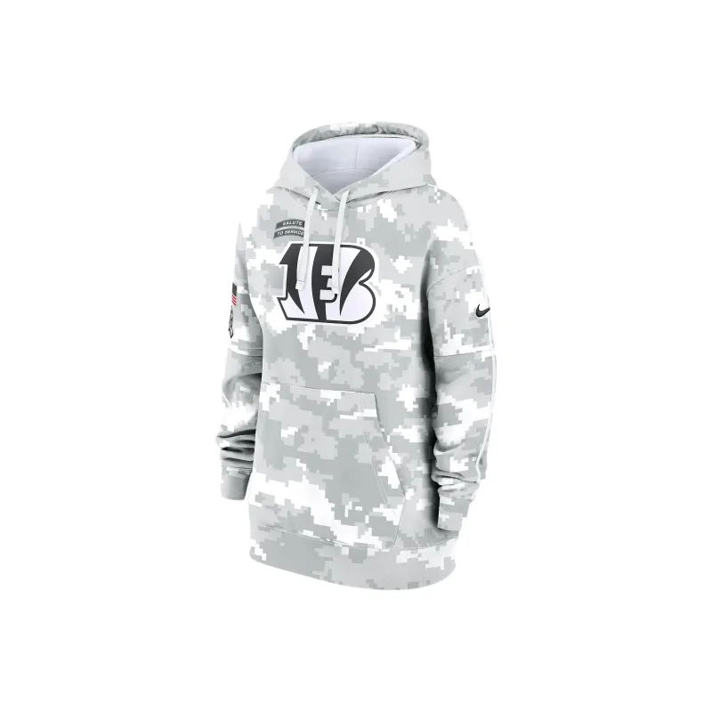 Nike Cincinnati Bengals Salute To Service Primary Edge Club Women's Nike Nfl Pullover Hoodie-0