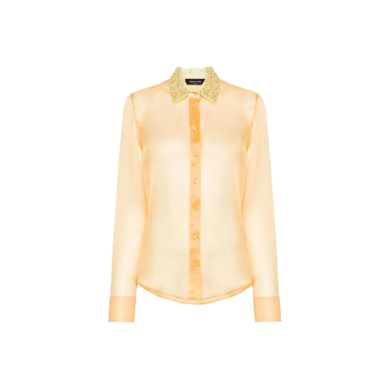 Fabiana Filippi Embellished Georgette Shirt-0