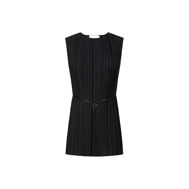 JZ. ANNAKRO Chiffon Shirts Women's Plain Black-0