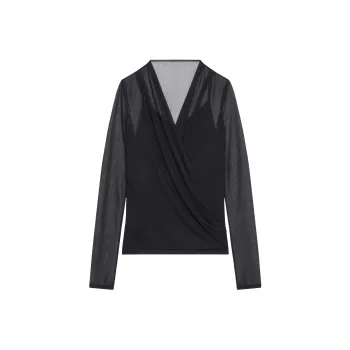 Givenchy Mesh Wrap Blouse