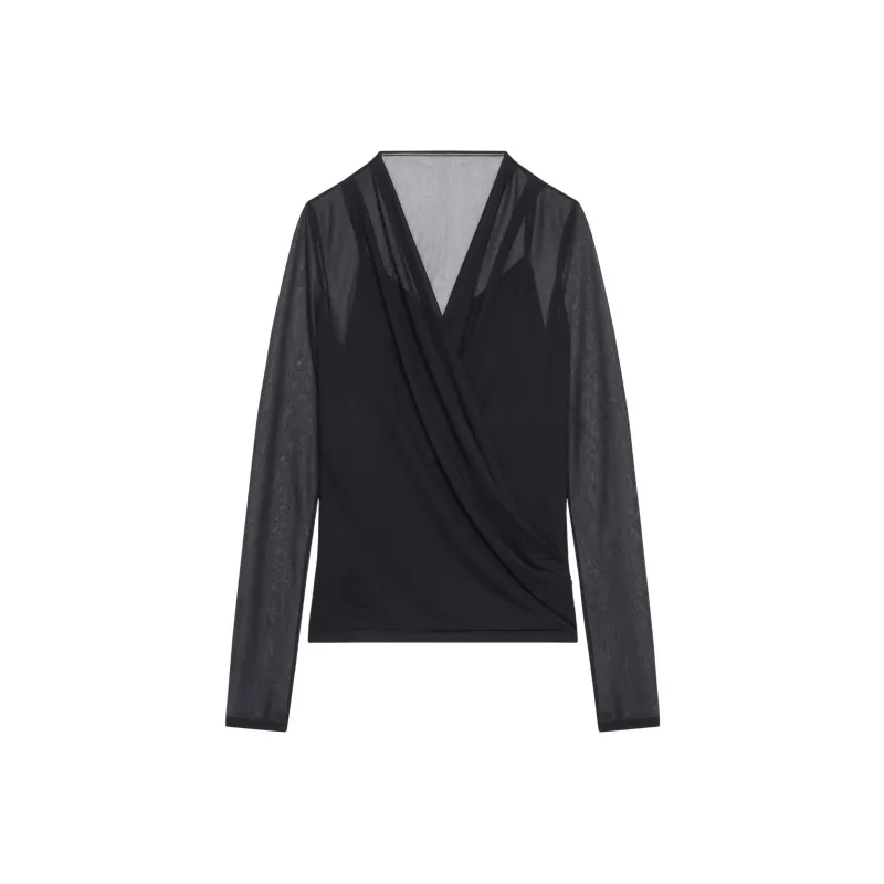 Givenchy Mesh Wrap Blouse-0