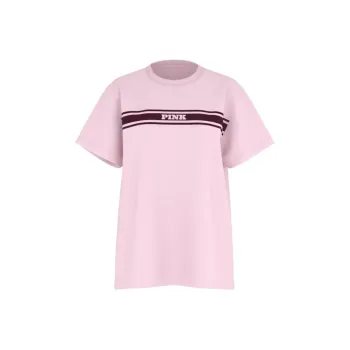 Victoria's Secret T Shirt Women's Pink Tulip Thrill Stripes