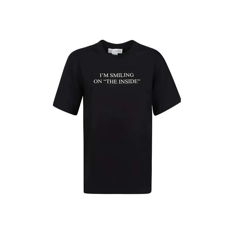 Victoria Beckham Slogan Printed Crewneck T Shirt-0