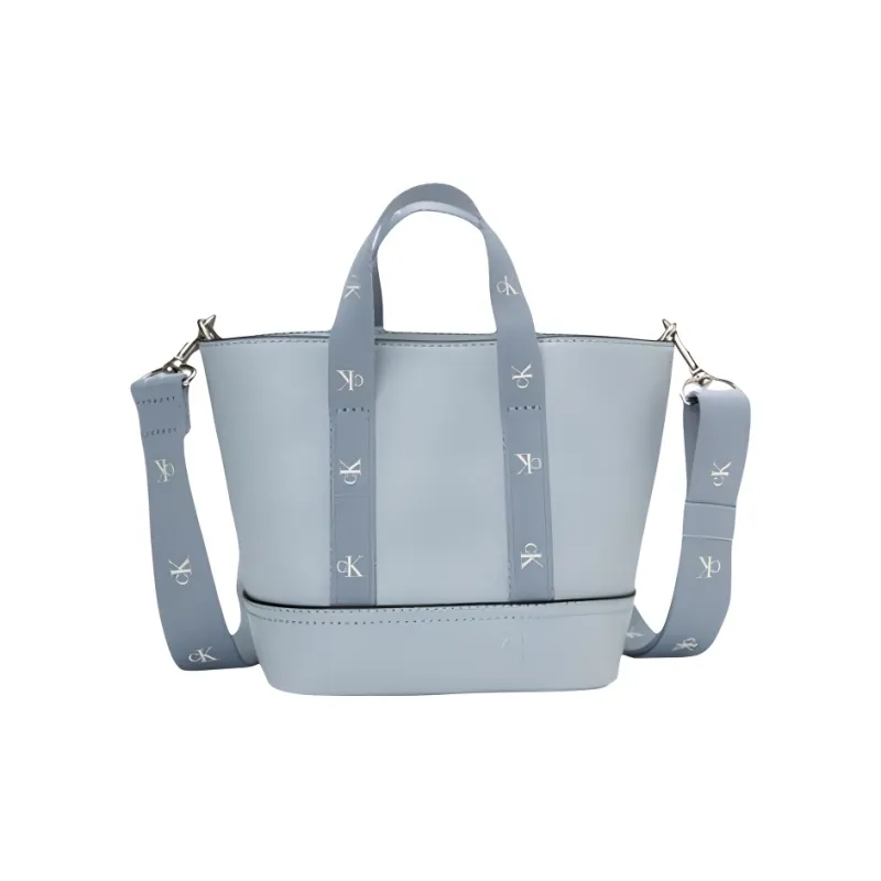 CALVIN KLEIN Synthetic Material Tote Bag Shopping Bag Crossbody One Shoulder Handbags Mini Women's Light Blue-0