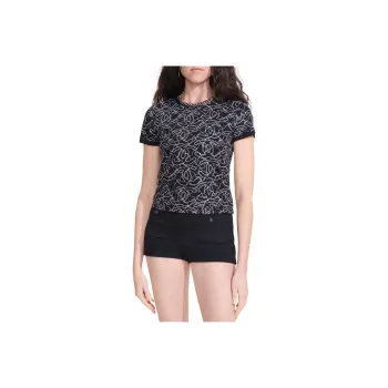 CHANEL SS25 Regular T-Shirt Women's Black White