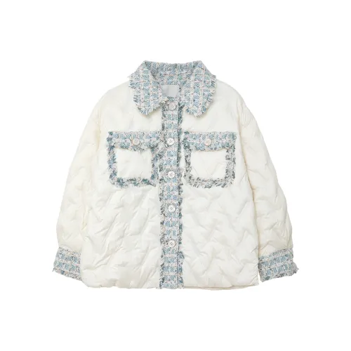 SUNSUNTOWN Down Jackets Women's Snowflake Blue