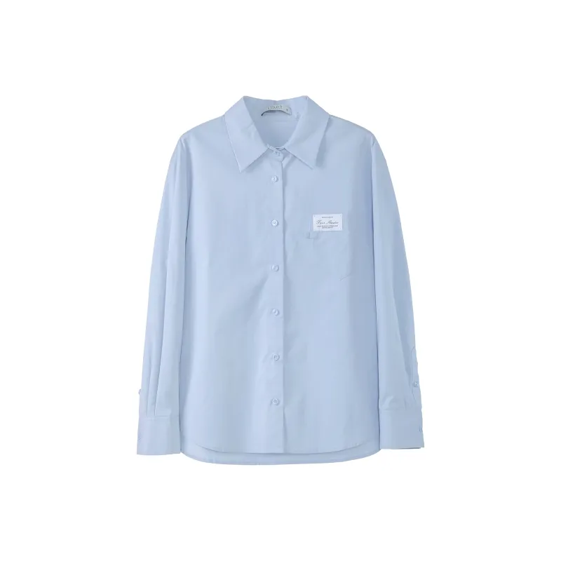 Fstudio Spring Korean Style Solid Color Sweet Style Versatile Shirt Women's-5