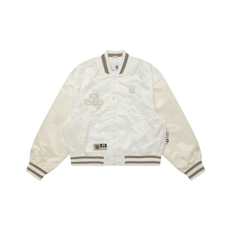 Aape Moonface Logo Varsity Jacket-0