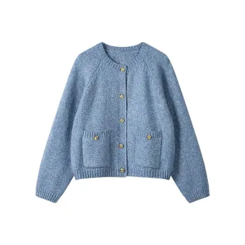 VICTORIA&VERA Knitwear For Fall And Winter Women's Haze Blue