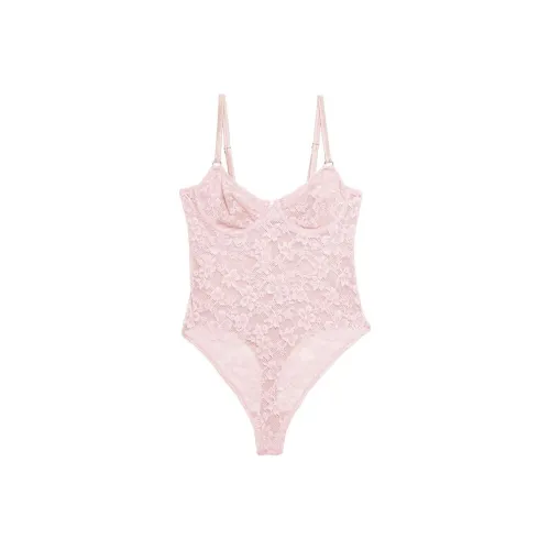 Fleur Du Mal Le Stretch Lace Wireless Bodysuit