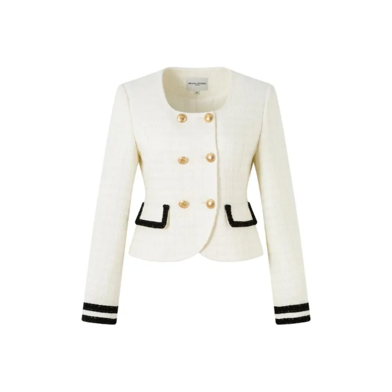 DIANA VEVINA Jackets Coats Women's Ecru-0