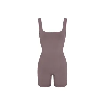 SKIMS SS24 Summer Collection OUTDOOR SQUARE NECK ONESIE Bodysuits Women's Zinc/Chrome Color