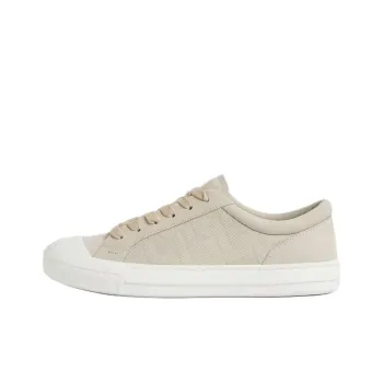 FENDI Domino Low Top Skateboard Shoes Men's Beige