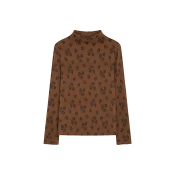 Mo Han Yi Mei Knitwear Women's Caramel With Black Floral