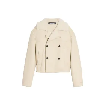Jacquemus Double Breasted Shearling Coat