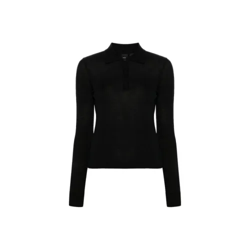 PINKO Liquoroso Long Sleeved Knitted Polo Shirt