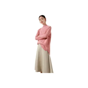 MIHUANG Cashmere Sweater Women's Red Gray