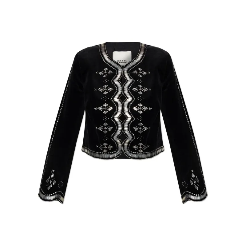ISABEL MARANT Sequin Embellished Cropped Jacket-0