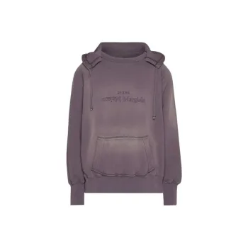 Maison Margiela Logo Detailed Drawstring Hoodie