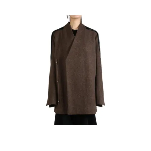 RICK OWENS Officer Jacket 'Brown/Black/Thulian'