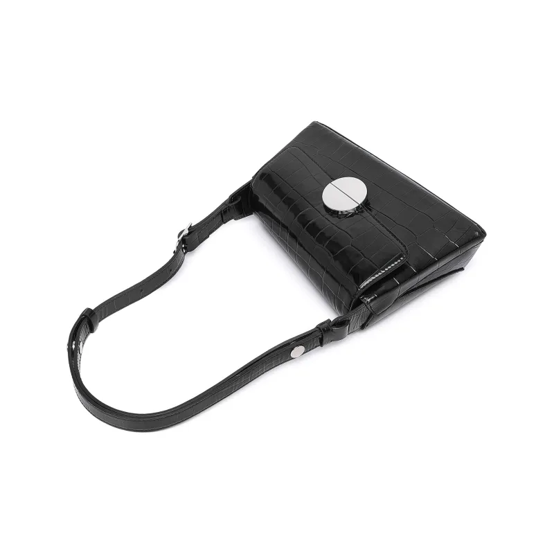 COURONNE Cow Leather Shoulder Bag Women's Multicolor Black/Multicolor White-5