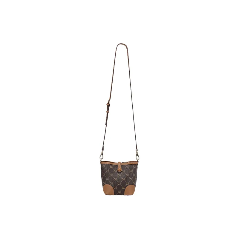 COOGI Synthetic Leather Shoulder Bag Tubas Women's Coffee-5