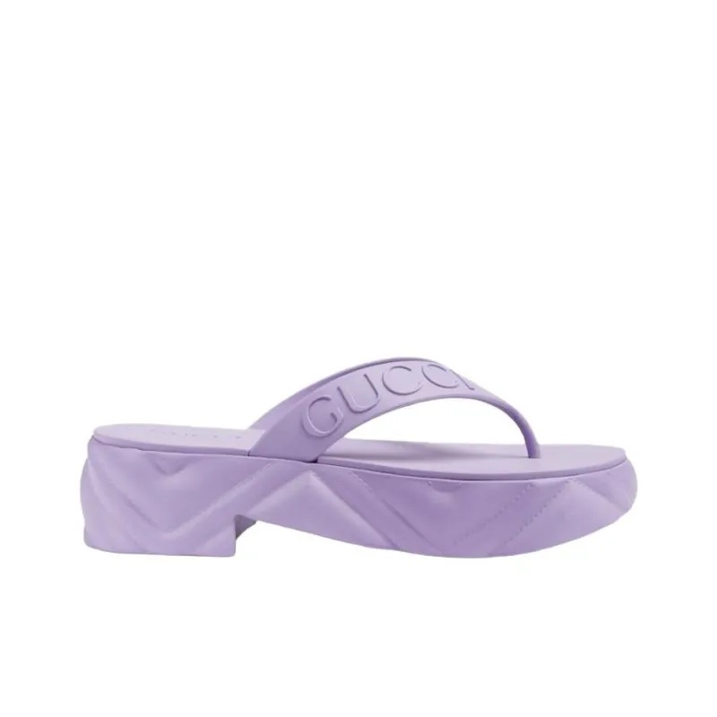 GUCCI Thong Platform Sandal Lilac Women's-1