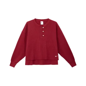 Nike Sportswear LUXE WAFFLE L/S CREW G Knitwear Women's Dark Red