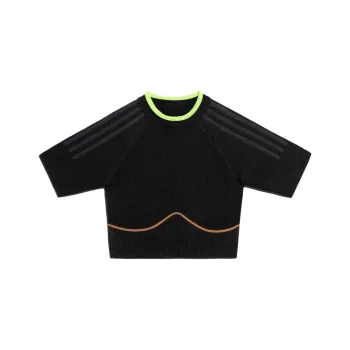 Adidas Originals Ivy Park Knit Crop Top Black/Mesa