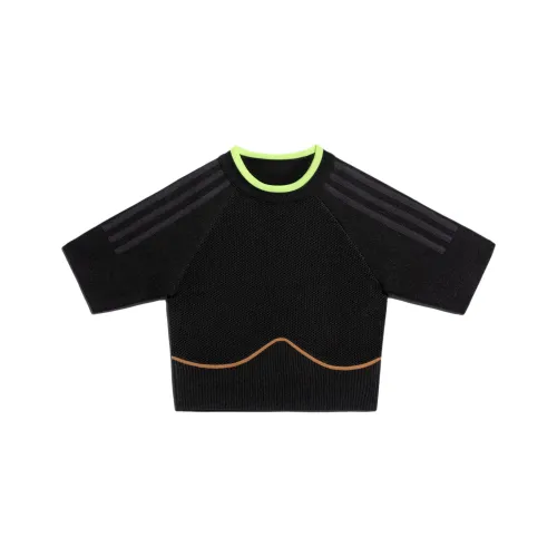 Adidas Originals Ivy Park Knit Crop Top Black/Mesa