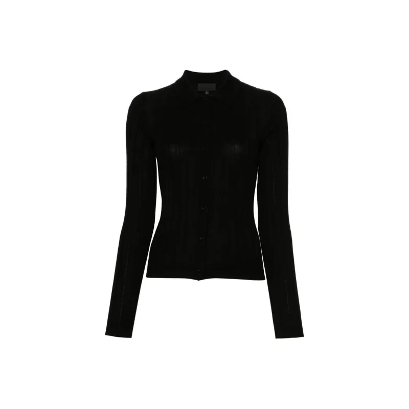 NILI LOTAN Alivia Merino Silk Ribbed Cardigan-0