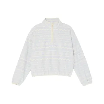 Victoria's Secret PINK Ivy Fleece Half Zip Sweatshirt/Hydrangea Blue Sweatshirt Women's Hydrangea Blue