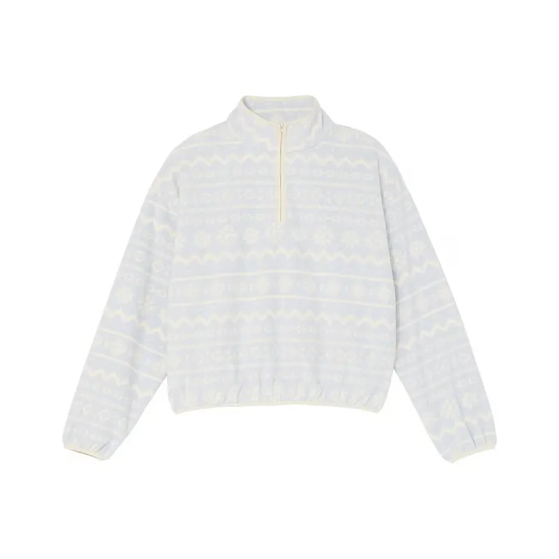 Victoria's Secret PINK Ivy Fleece Half Zip Sweatshirt/Hydrangea Blue Sweatshirt Women's Hydrangea Blue-0