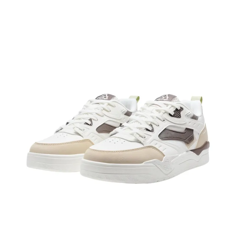 XTEP Wade Fission Coverage Cushioning Low Top Skateboard Shoes Men's White Umber-3