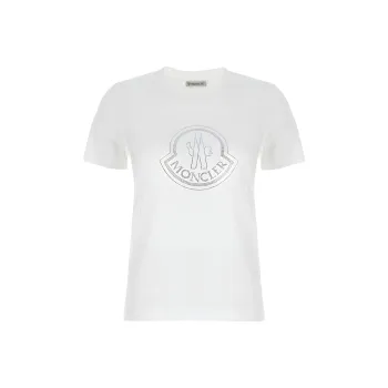 Moncler Logo Embellished Crewneck T Shirt